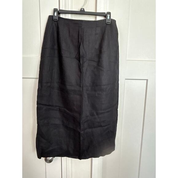 CAROL HORN WORKSHOP 100% LINEN LINED SKIRT WOMENS SIZE 12 - Picture 1 of 9